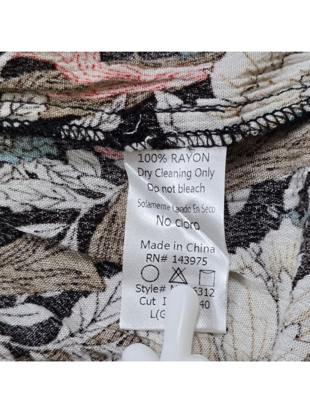 Meritt Large Floral Print Kimono Sleeve Button-Down Tunic Black Boho Top - Picture 3 of 4